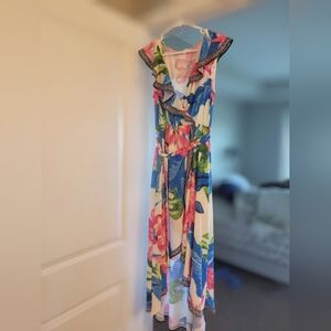 Pink Lilly faux wrap dress